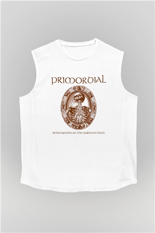 Primordial Beyaz Unisex Kolsuz Tişört