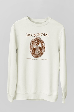 Primordial Beyaz Unisex Sweatshirt