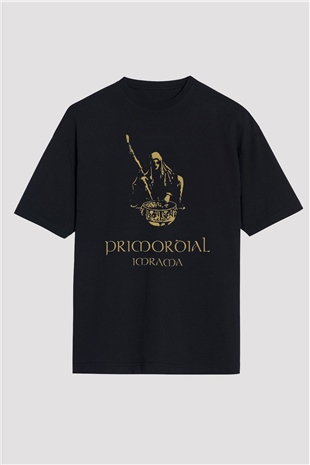 Primordial Siyah Unisex Oversize Tişört T-Shirt