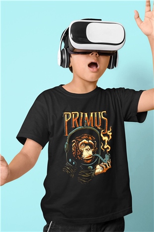Primus Baskılı Siyah Unisex Çocuk Tişört