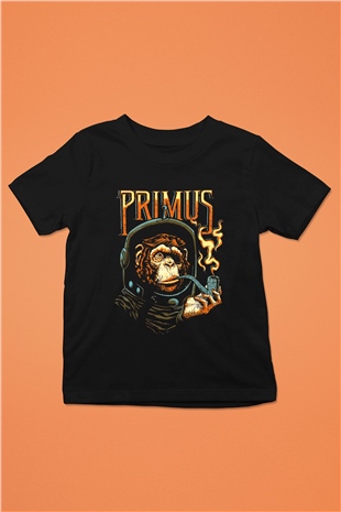 Primus Baskılı Siyah Unisex Çocuk Tişört
