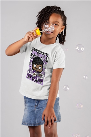 Prince Baskılı Unisex Beyaz Çocuk Tişört