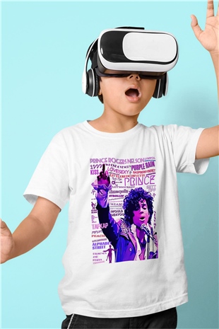 Prince Beyaz Unisex Çocuk Tişört