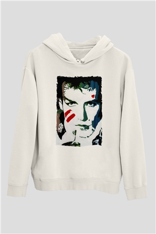 Prince Beyaz Unisex Kapüşonlu Sweatshirt