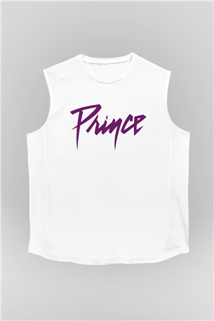 Prince Beyaz Unisex Kolsuz Tişört