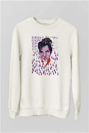 Prince Beyaz Unisex Sweatshirt