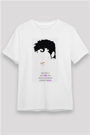 Prince Beyaz Unisex Tişört T-Shirt - TişörtFabrikası