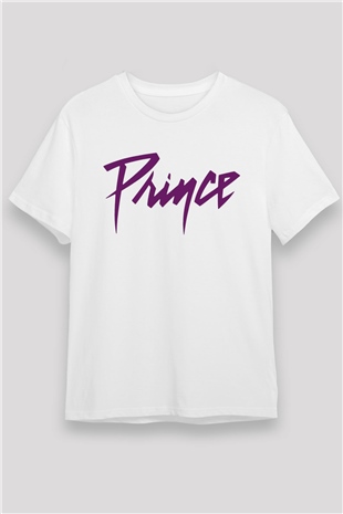 Prince Beyaz Unisex Tişört T-Shirt - TişörtFabrikası