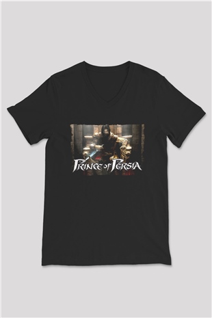 Prince Of Persia Siyah Unisex V Yaka Tişört