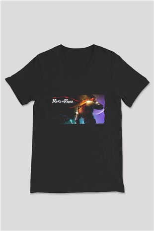 Prince Of Persia Siyah Unisex V Yaka Tişört
