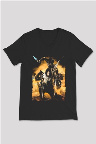 Prince Of Persia Siyah Unisex V Yaka Tişört