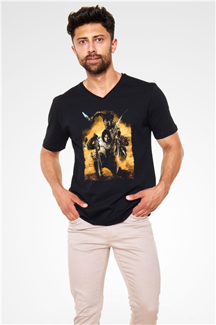Prince Of Persia Siyah Unisex V Yaka Tişört