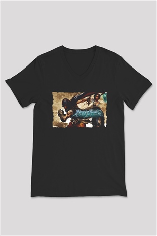 Prince Of Persia Siyah Unisex V Yaka Tişört