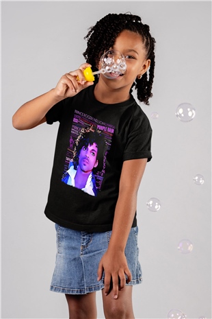 Prince Siyah Unisex Çocuk Tişört