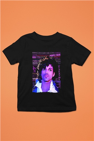 Prince Siyah Unisex Çocuk Tişört