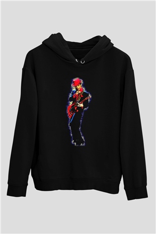 Prince Siyah Unisex Kapüşonlu Sweatshirt