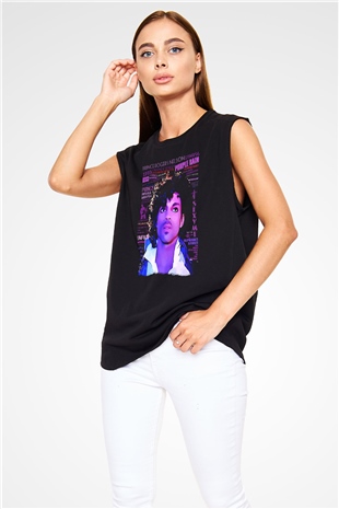 Prince Siyah Unisex Kolsuz Tişört