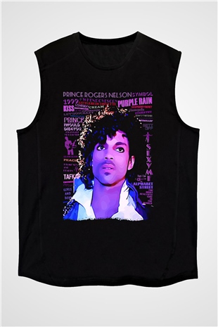 Prince Siyah Unisex Kolsuz Tişört