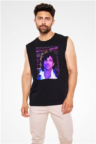 Prince Siyah Unisex Kolsuz Tişört