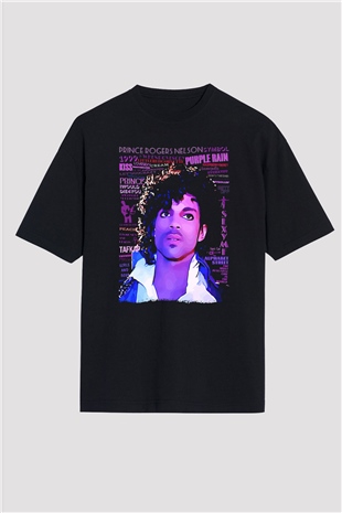 Prince Siyah Oversize Tişört Oversize T-shirt - TişörtFabrikası