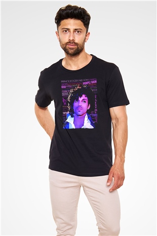 Prince Siyah Unisex Tişört T-Shirt - TişörtFabrikası
