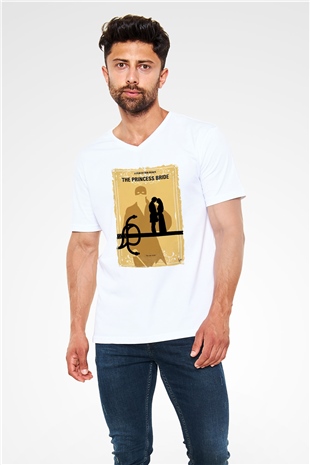 Princess Bride Beyaz Unisex  V Yaka Tişört