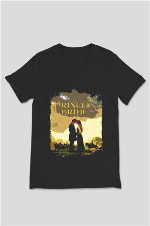 Princess Bride Siyah Unisex  V Yaka Tişört