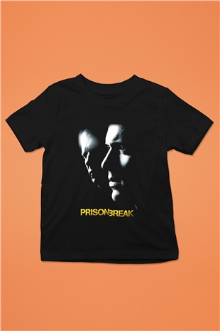 Prison Break Baskılı Siyah Unisex Çocuk Tişört
