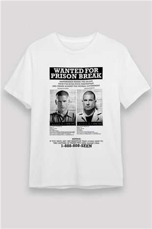 Prison Break Beyaz Unisex Tişört T-Shirt