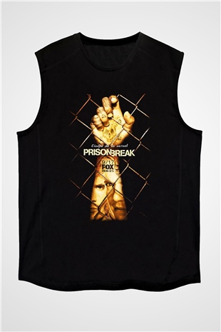 Prison Break Siyah Unisex Kolsuz Tişört