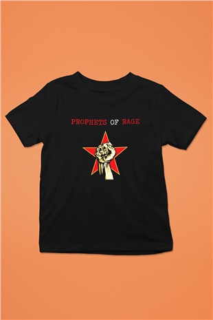 Prophets of Rage Baskılı Siyah Unisex Çocuk Tişört