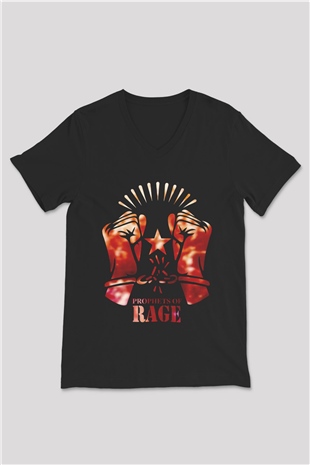 Prophets of Rage Siyah Unisex V Yaka Tişört