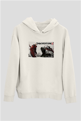 Prototype Beyaz Unisex Hoodie