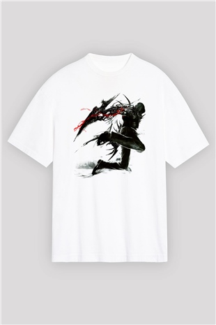 Prototype Beyaz Unisex Oversize Tişört T-Shirt