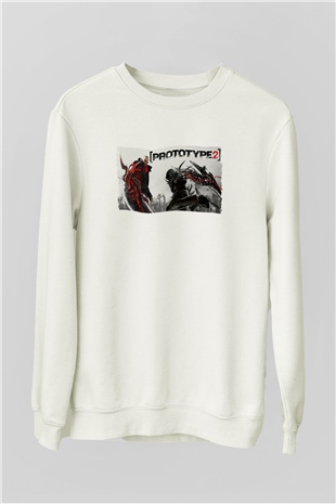 Prototype Beyaz Unisex Sweatshirt