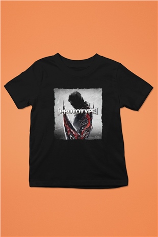 Prototype Siyah Unisex Çocuk Tişört