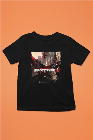 Prototype Siyah Unisex Çocuk Tişört
