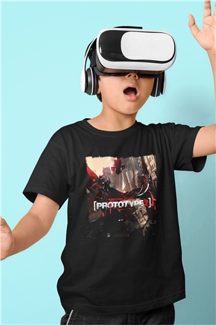 Prototype Siyah Unisex Çocuk Tişört