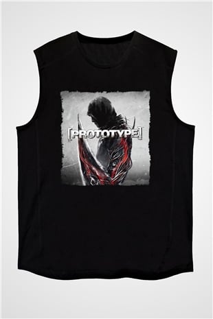 Prototype Siyah Unisex Kolsuz Tişört