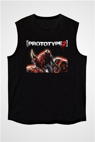 Prototype Siyah Unisex Kolsuz Tişört