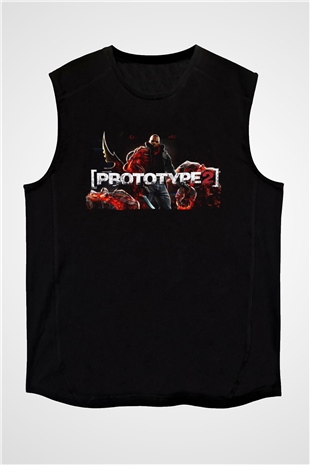 Prototype Siyah Unisex Kolsuz Tişört