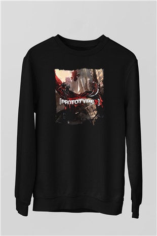 Prototype Siyah Unisex Sweatshirt