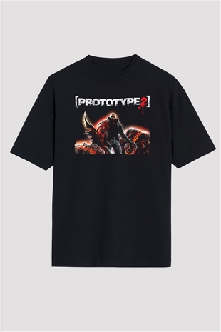 Prototype Siyah Oversize Tişört Oversize T-shirt