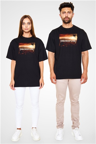 Prototype Siyah Oversize Tişört Oversize T-shirt