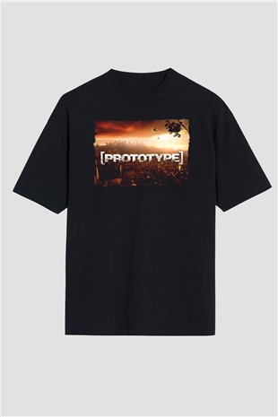 Prototype Siyah Oversize Tişört Oversize T-shirt
