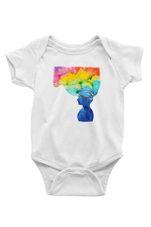 Psikolog Baskılı Beyaz Unisex Bebek Body - Zıbın