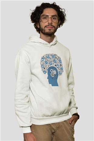 Psikolog Beyaz Unisex Hoodie