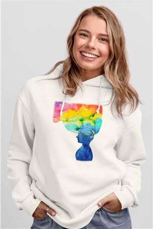 Psikolog Beyaz Unisex Hoodie