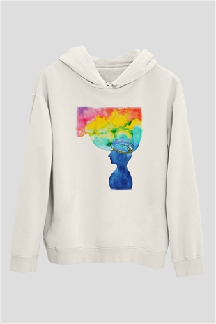 Psikolog Beyaz Unisex Hoodie