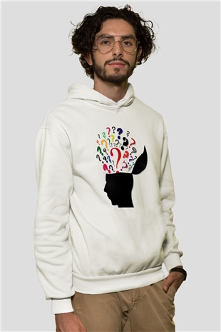 Psikolog Beyaz Unisex Hoodie